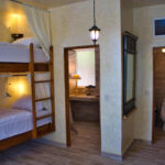 The Casa Lobo Bungalows Poolside Dorm Accommodation is located in San Pedro la Laguna at the Lake Atitlán in Guatemala.